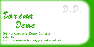 dorina deme business card